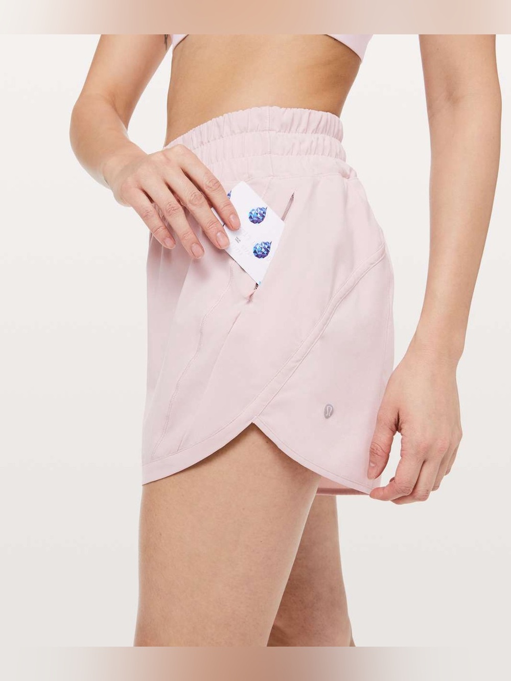 Lululemon Hotty hot shorts II long 4” dusty baby pink gym